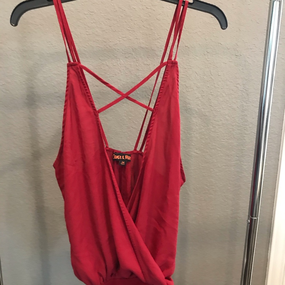 Sexy red bodysuit